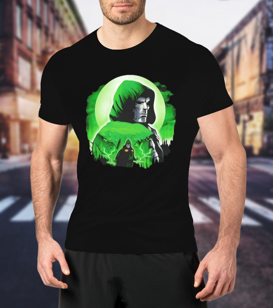 Doctor Doom Green Hooded Emperor Power T-Shirt
