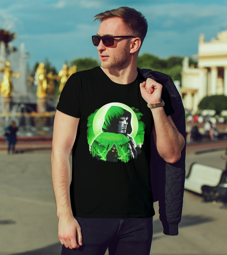 Doctor Doom Green Hooded Emperor Power T-Shirt