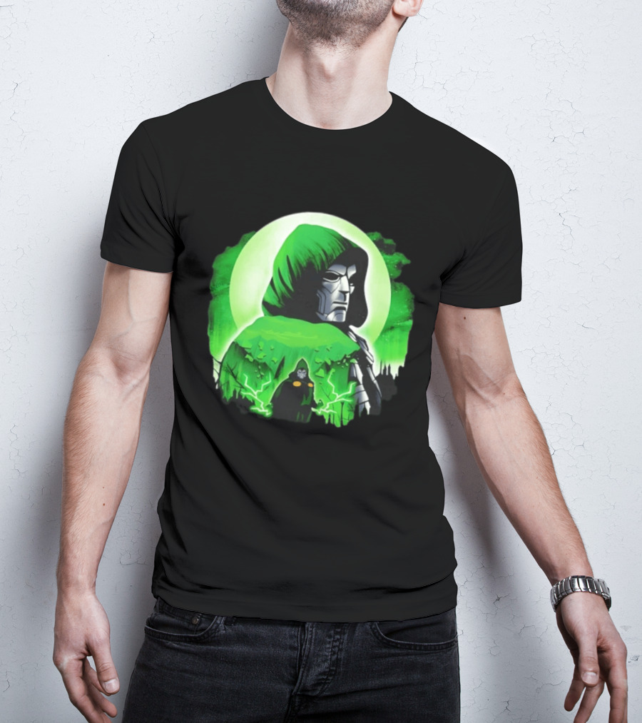 Doctor Doom Green Hooded Emperor Power T-Shirt