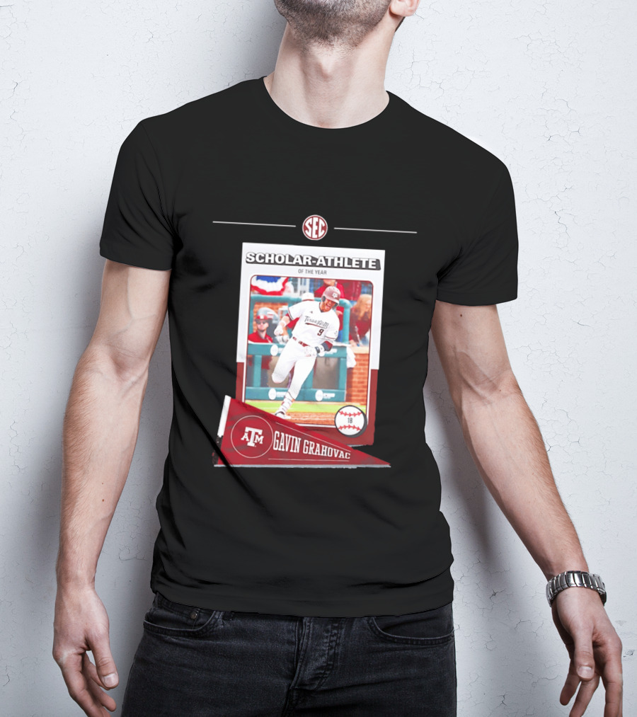 Texas A&M Gavin Grahovac SEC Scholar Athlete Baseball 2026 T-Shirt