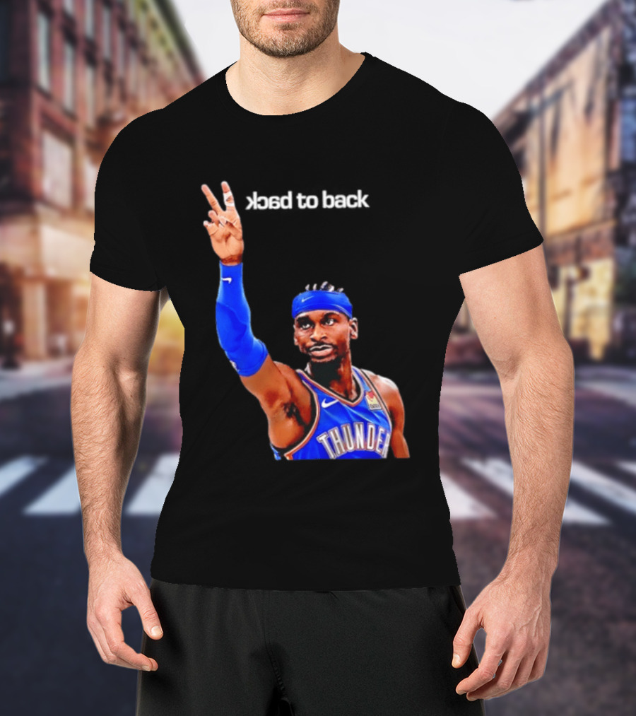 Shai Gilgeous Alexander Back To Back 2025 26 Kia NBA MVP Thunder T-Shirt