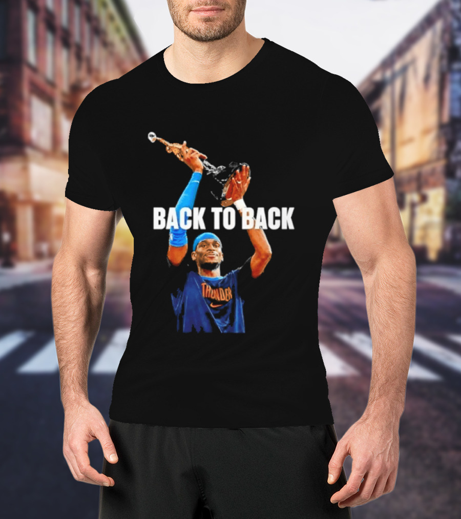 Shai Gilgeous Alexander OKC Thunder Basketball Back To Back T-Shirt
