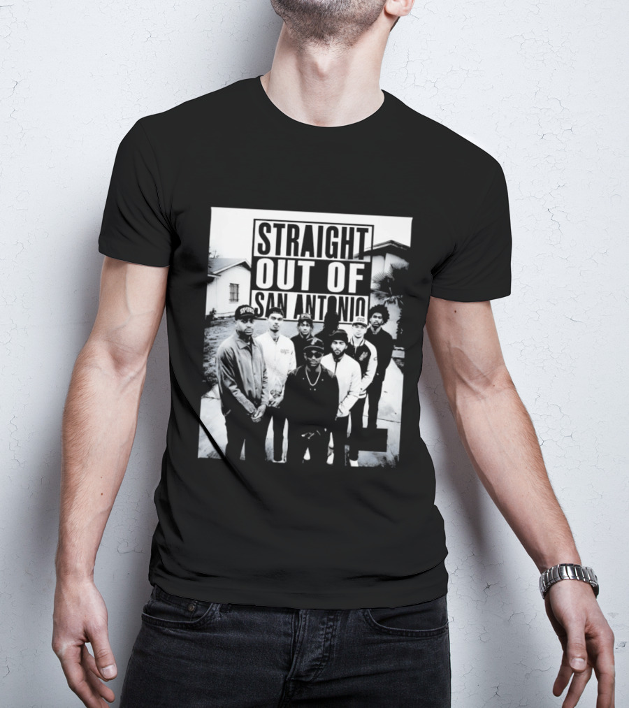 Straight Out Of San Antonio Spurs Team Players T-Shirt