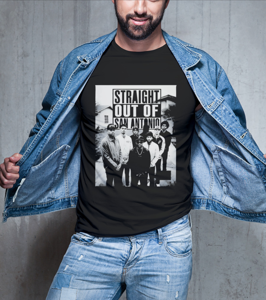 Straight Out Of San Antonio Spurs Team Players T-Shirt