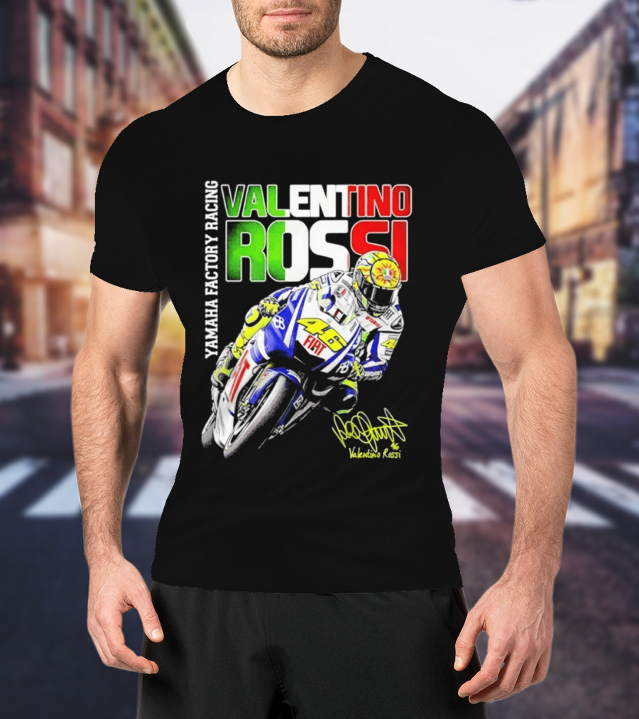 Valentino Rossi Yamaha Factory Racing Motogp Fiat Racing T-Shirt
