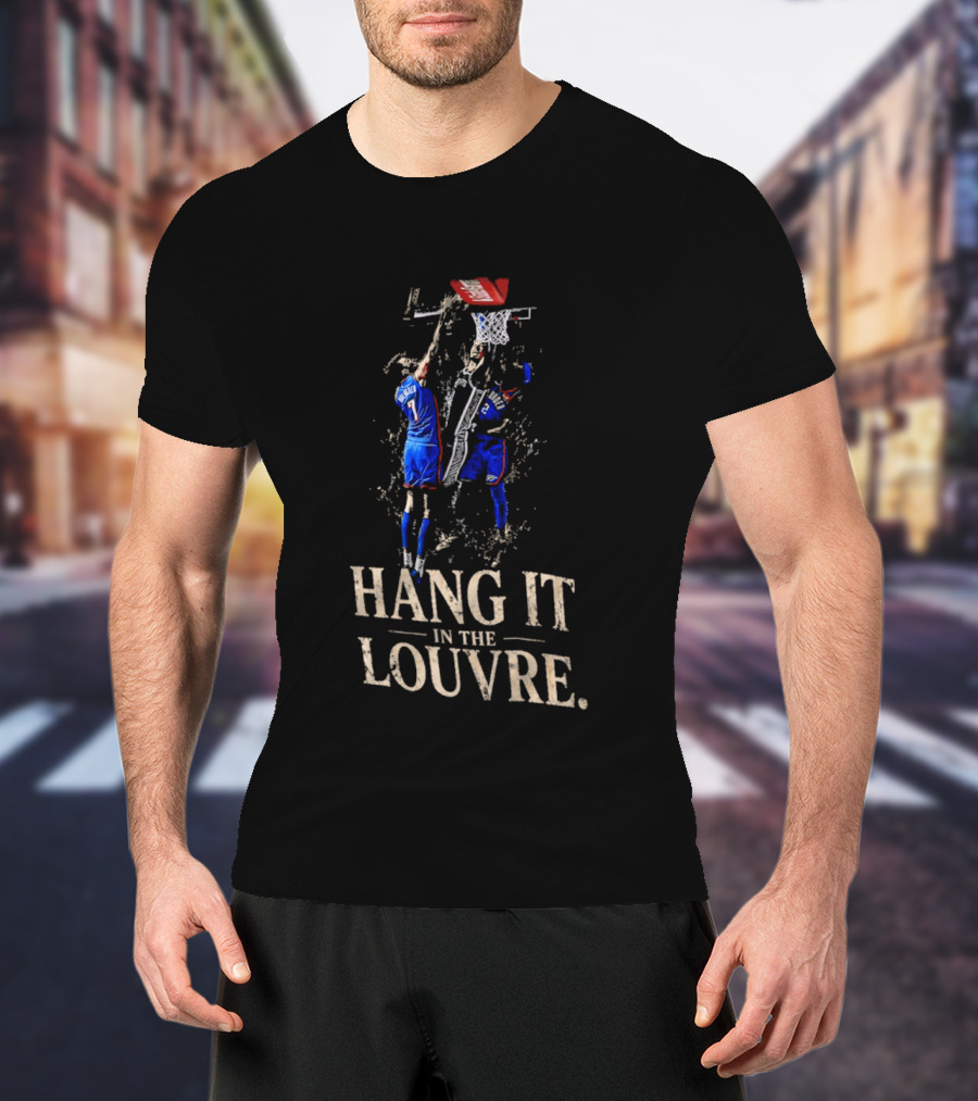 Victor Wembanyama Wemby Rising Above Chet And SGA Hang It In The Louvre T-Shirt