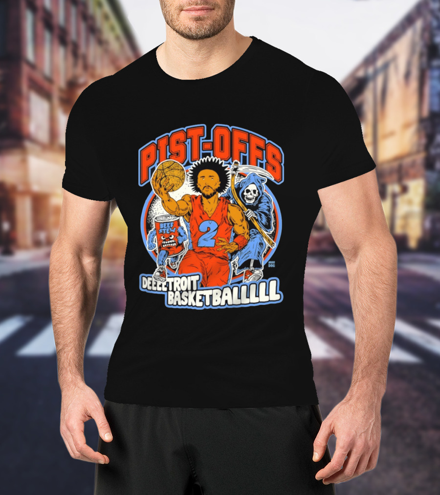 Pist Offs Detroit Basketballl Cade Cunningham Beef Stew Grim Reaper T-Shirt