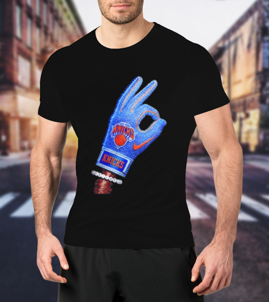 Drake Iceman New York Knicks Hand Glove Basketball T-Shirt
