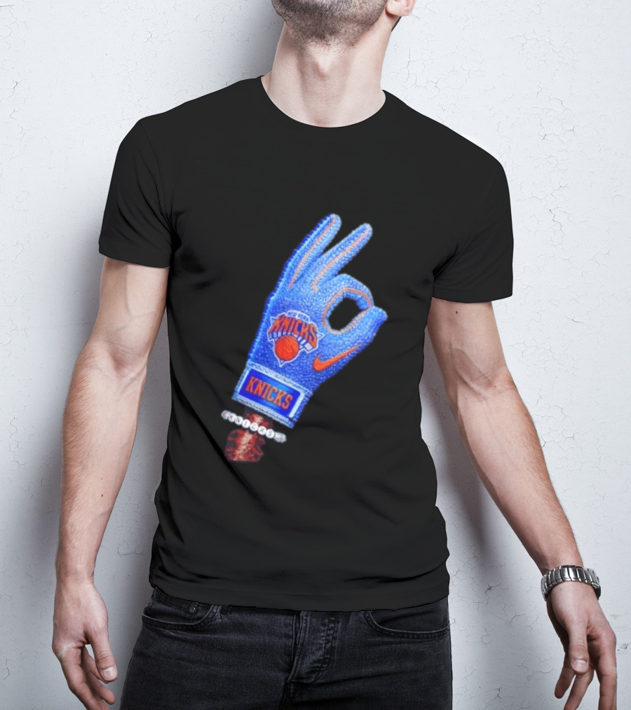 Drake Iceman New York Knicks Hand Glove Basketball T-Shirt