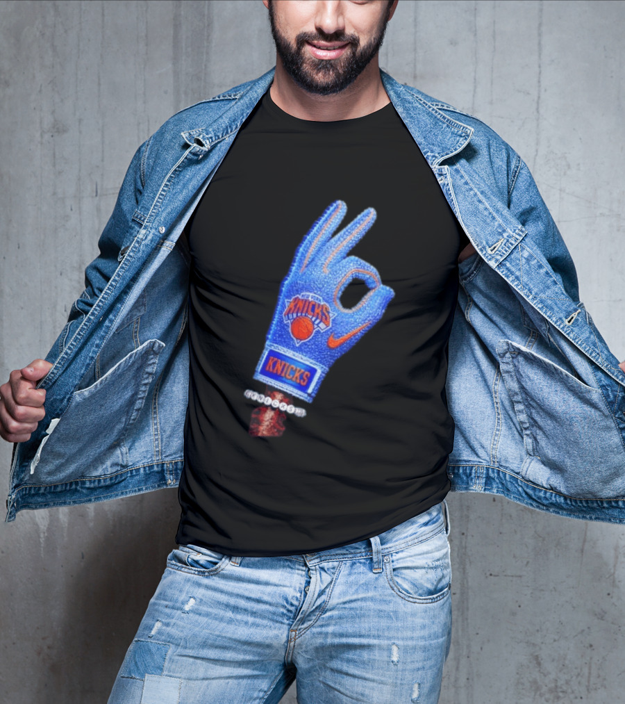 Drake Iceman New York Knicks Hand Glove Basketball T-Shirt