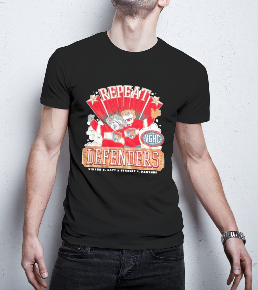 Repeat Defenders Hard Work Viktor E Ratt Stanley C Panther VGHC T-Shirt
