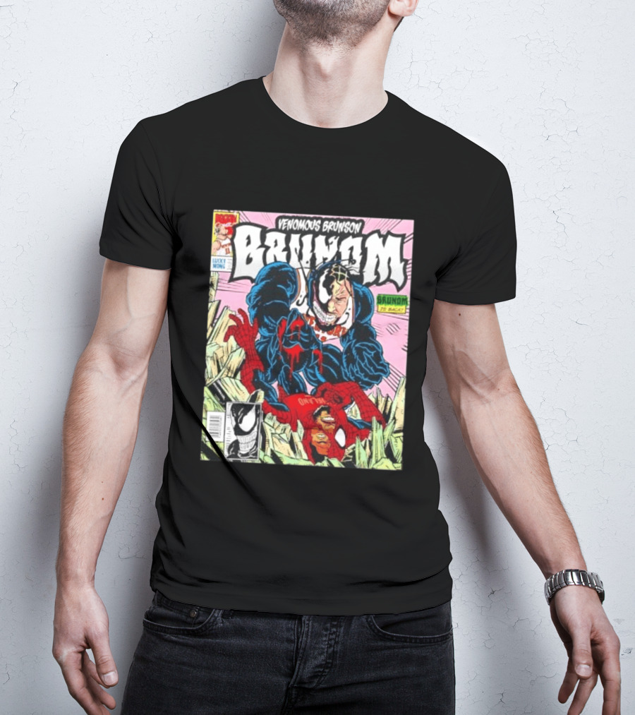 Venomous Brunson Brunom Knicks Comic Style Venom Spiderman Mashup T-Shirt