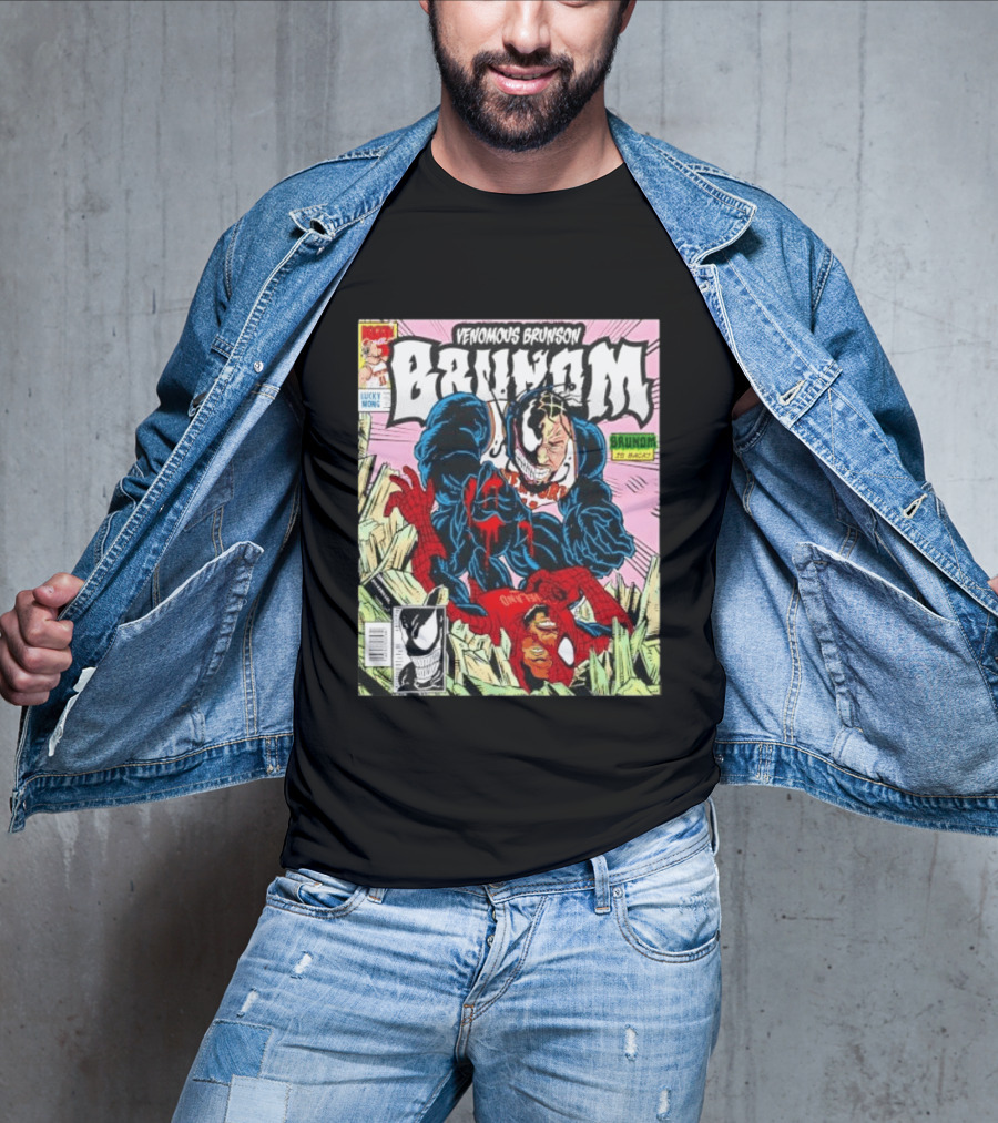 Venomous Brunson Brunom Knicks Comic Style Venom Spiderman Mashup T-Shirt