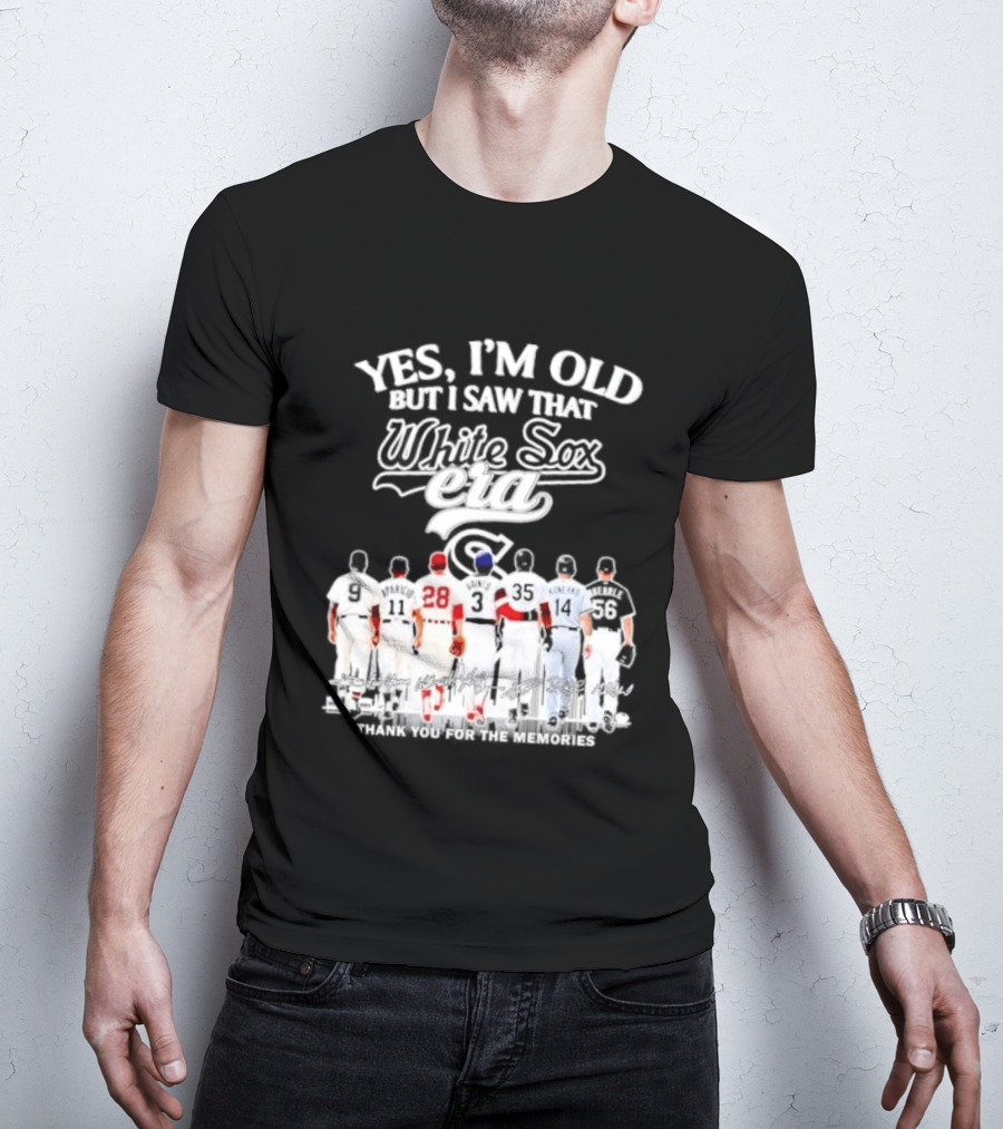 Yes I'm Old But I Saw That White Sox Era Players Skyline T-Shirt