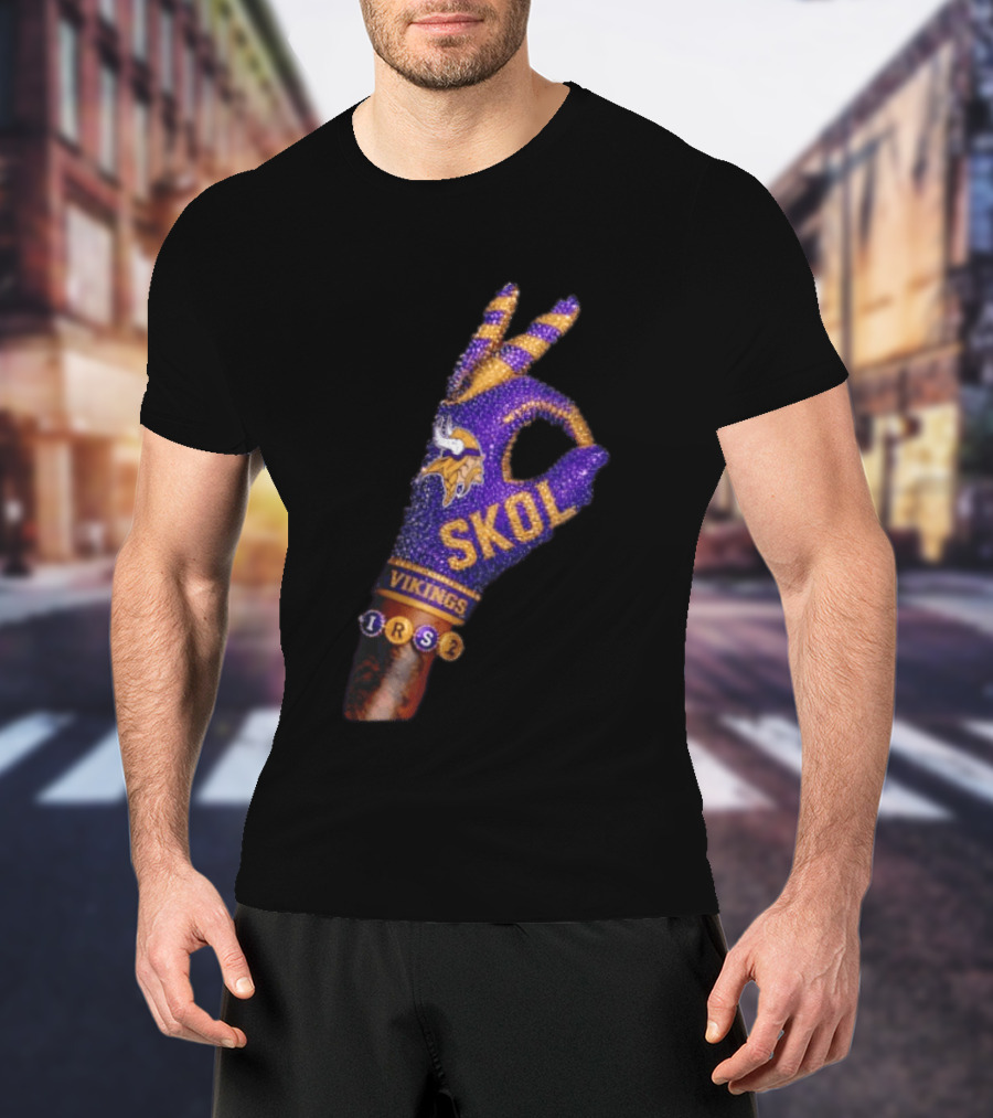 Minnesota Vikings Skol Isaiah Rodgers Iceman Glove T-Shirt