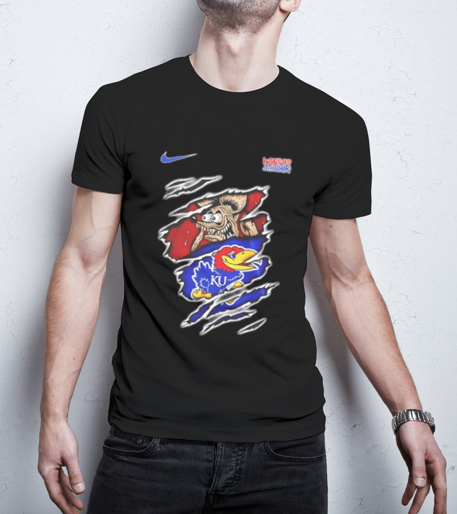 Kansas Jayhawks NCAA Nike Rat Fink Built To Not Bow KU Jayhawk T-Shirt