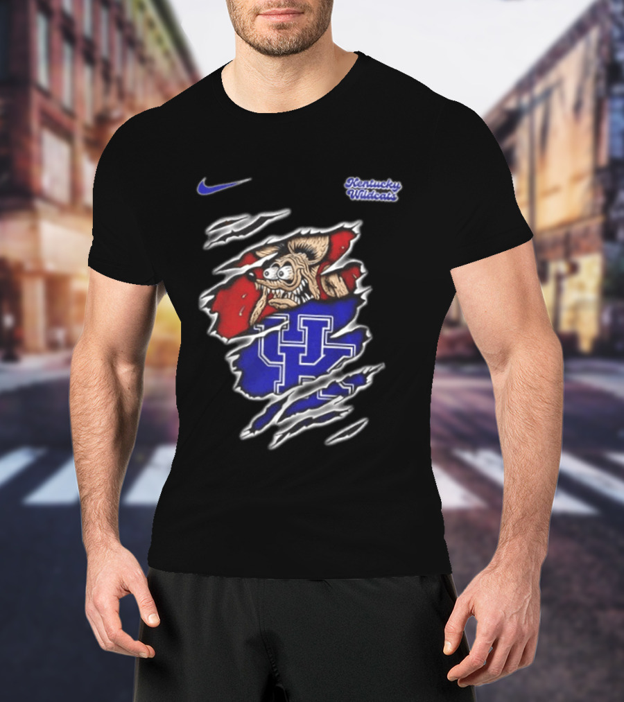 Kentucky Wildcats NCAA Nike Rat Fink Built Not To Bow Double Sided T-Shirt