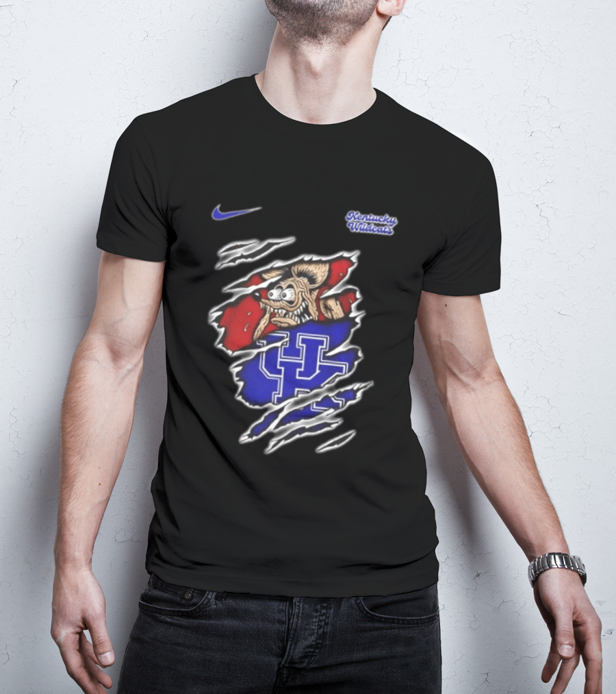 Kentucky Wildcats NCAA Nike Rat Fink Built Not To Bow Double Sided T-Shirt
