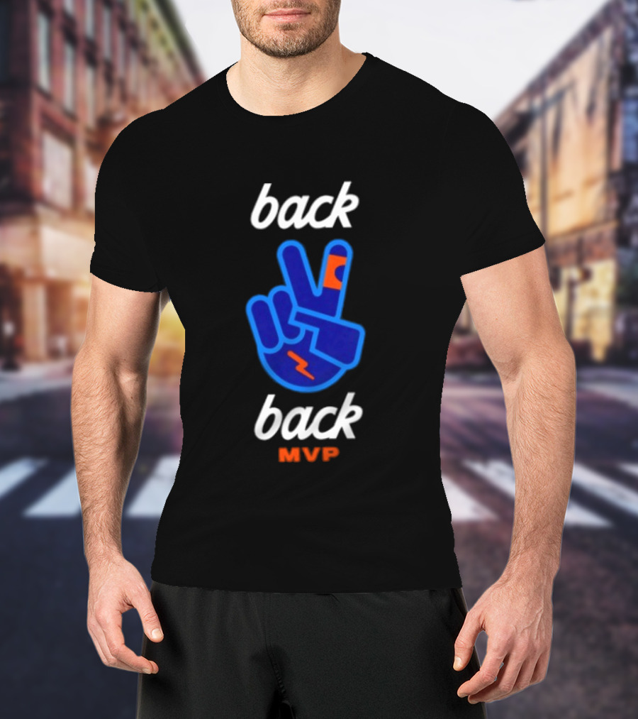 Oklahoma City Thunder Shai Gilgeous Back 2 Back MVP T-Shirt