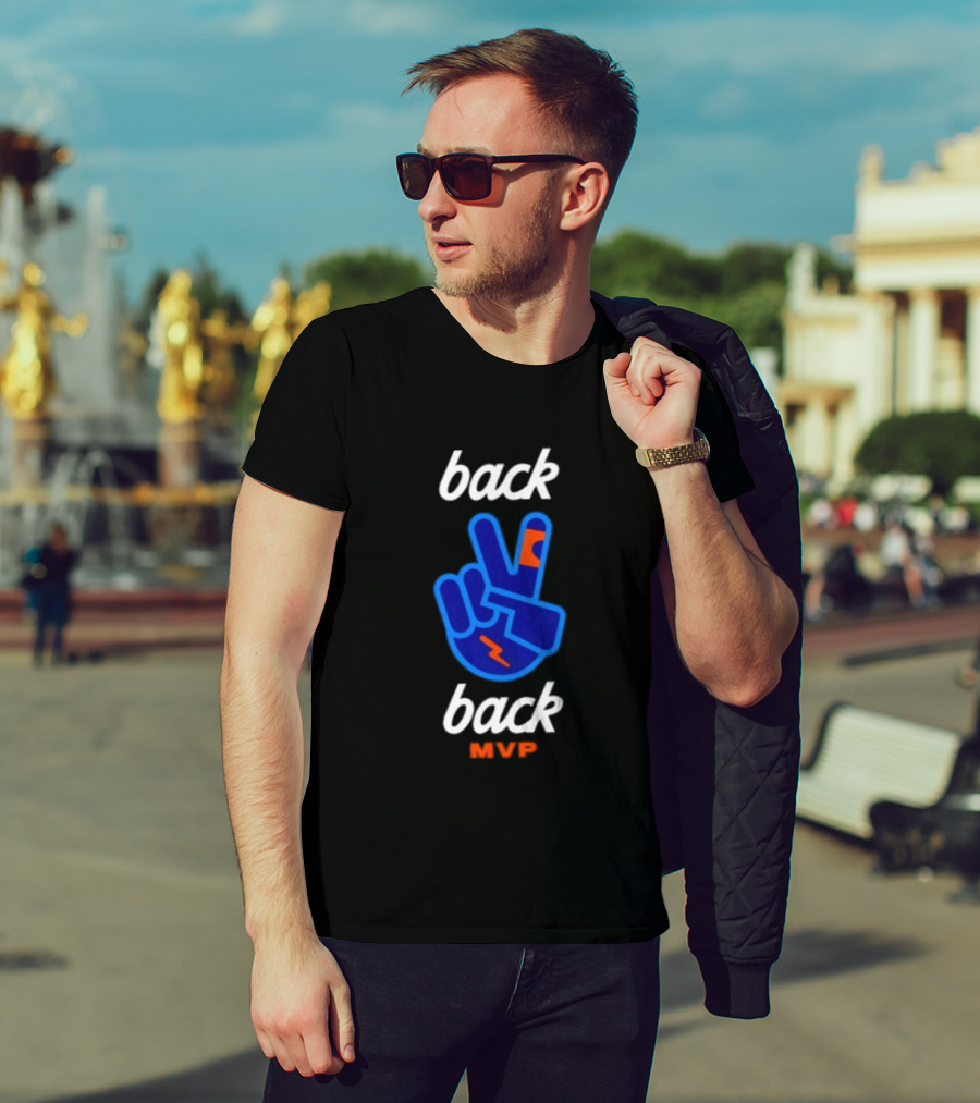 Oklahoma City Thunder Shai Gilgeous Back 2 Back MVP T-Shirt
