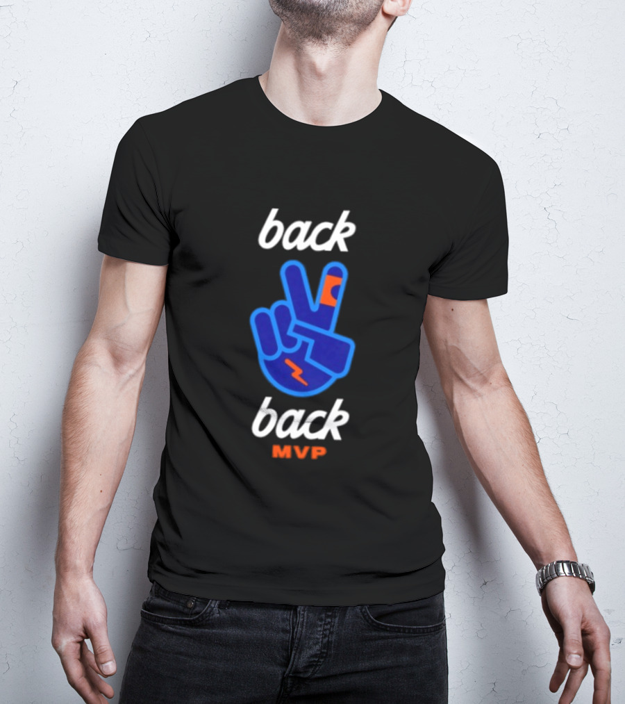 Oklahoma City Thunder Shai Gilgeous Back 2 Back MVP T-Shirt