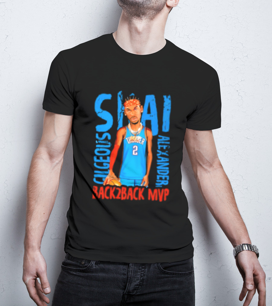 Shai Gilgeous Alexander Back 2 Back MVP Oklahoma City T-Shirt