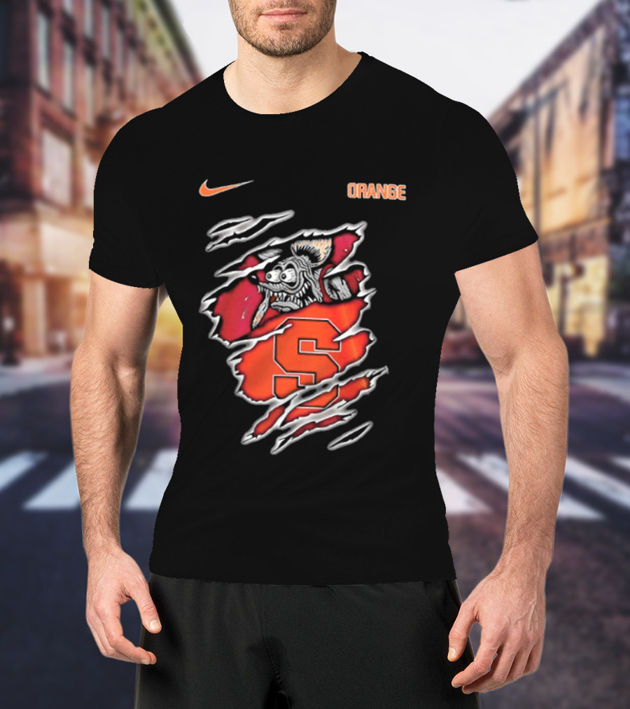 Nike Syracuse Orange S Logo Rat Fink Built To Not Bow T-Shirt