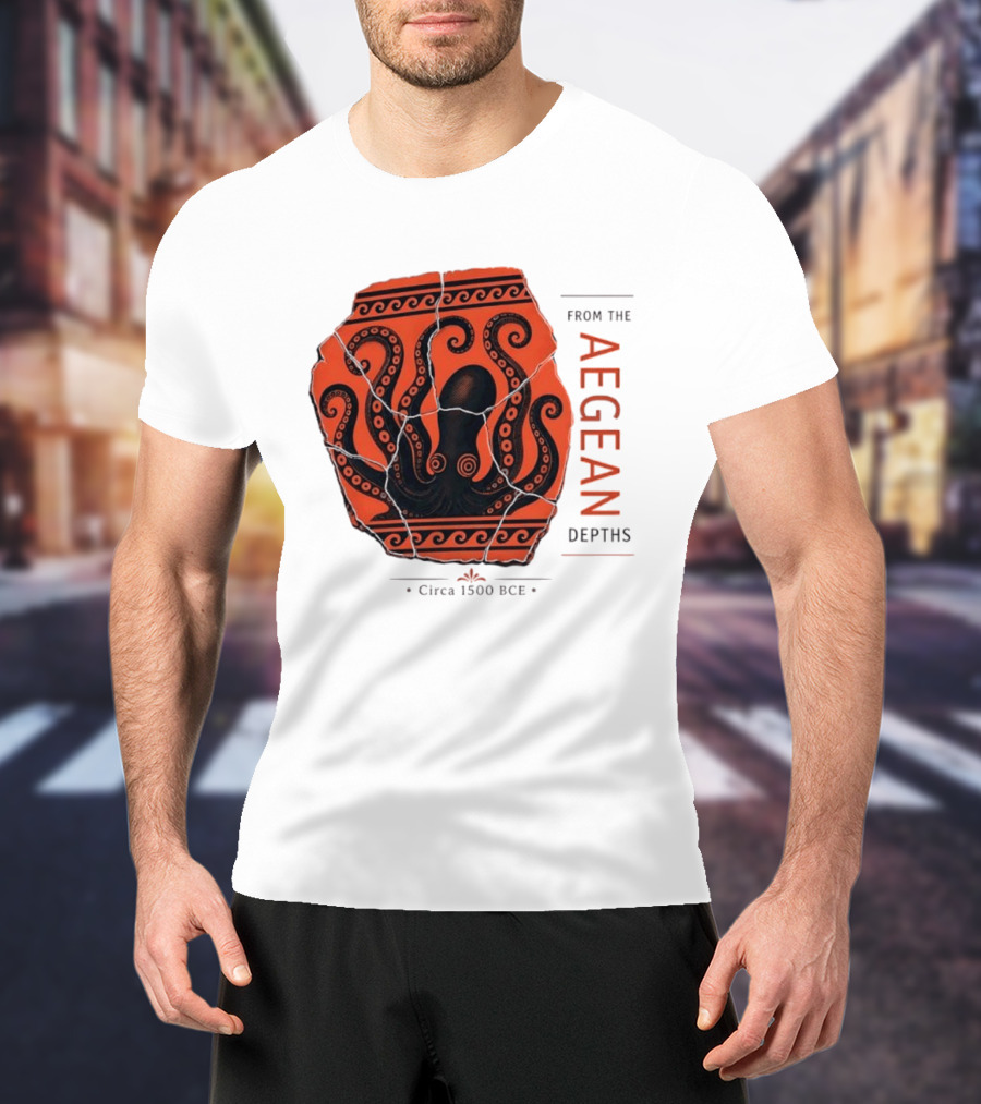Ancient Aegean Octopus From The Aegean Depths Circa 1500 BCE T-Shirt