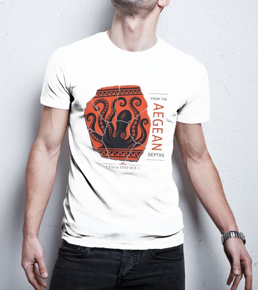 Ancient Aegean Octopus From The Aegean Depths Circa 1500 BCE T-Shirt