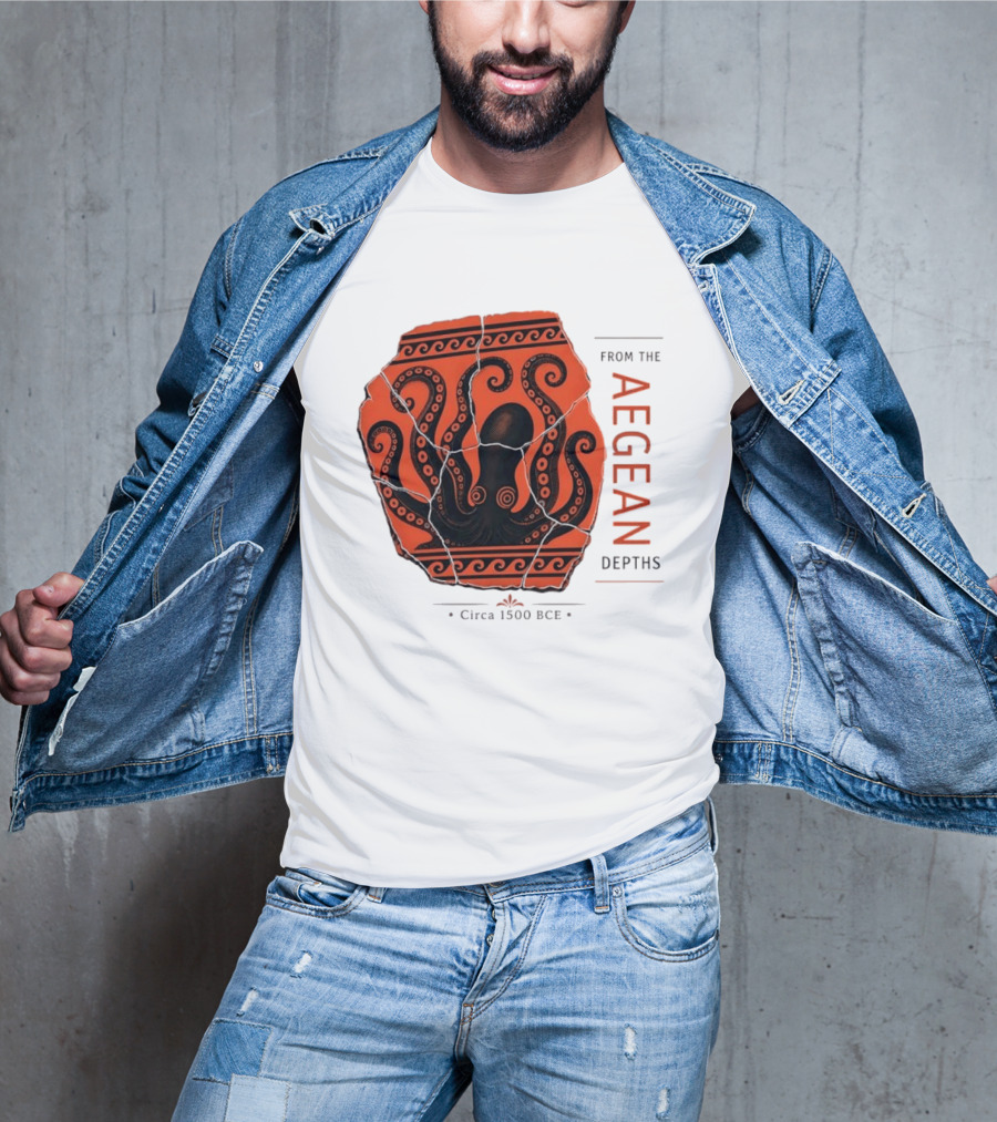 Ancient Aegean Octopus From The Aegean Depths Circa 1500 BCE T-Shirt