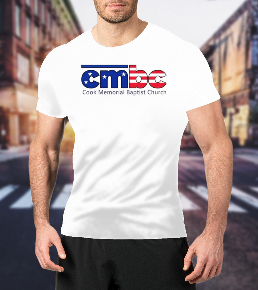 CMBC Cook Memorial Baptist Church Stars And Stripes US Flag T-Shirt