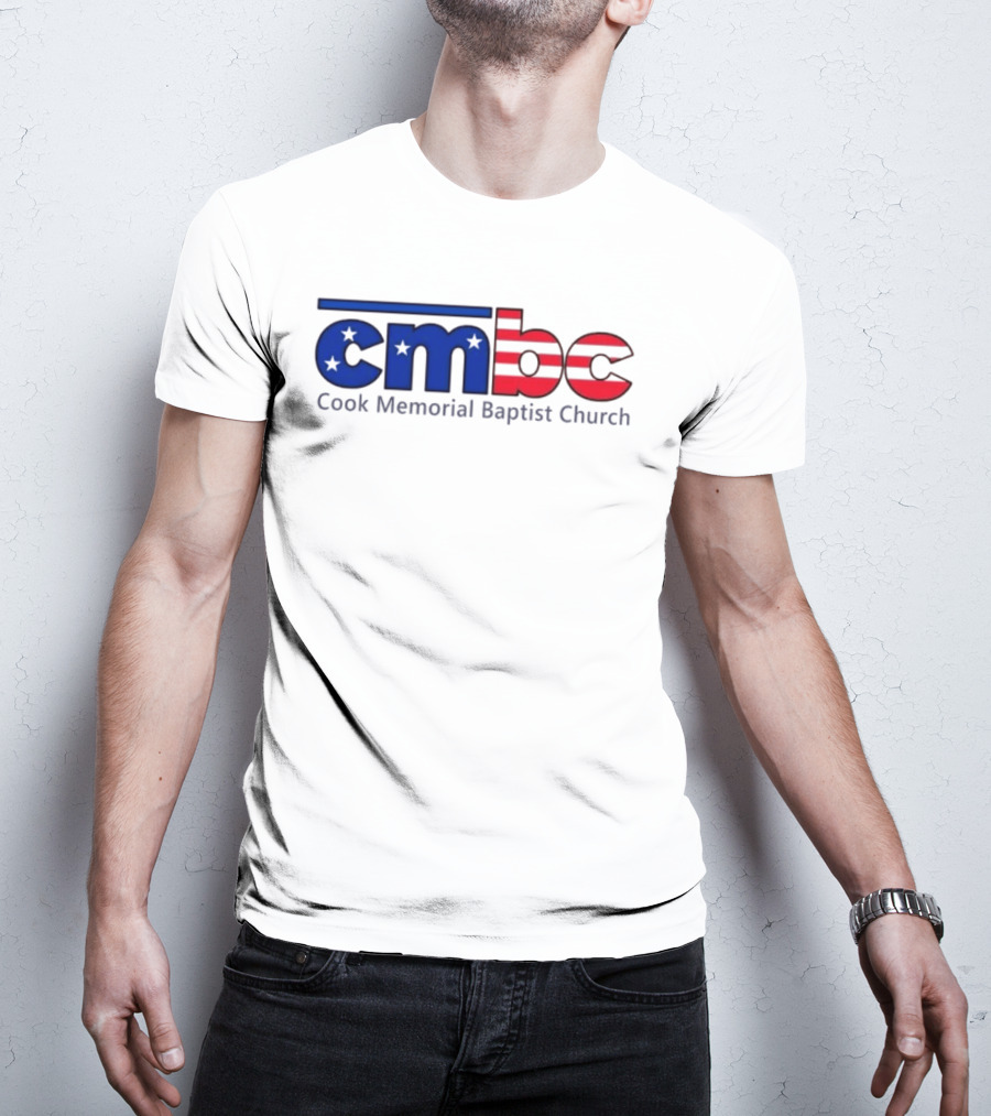 CMBC Cook Memorial Baptist Church Stars And Stripes US Flag T-Shirt