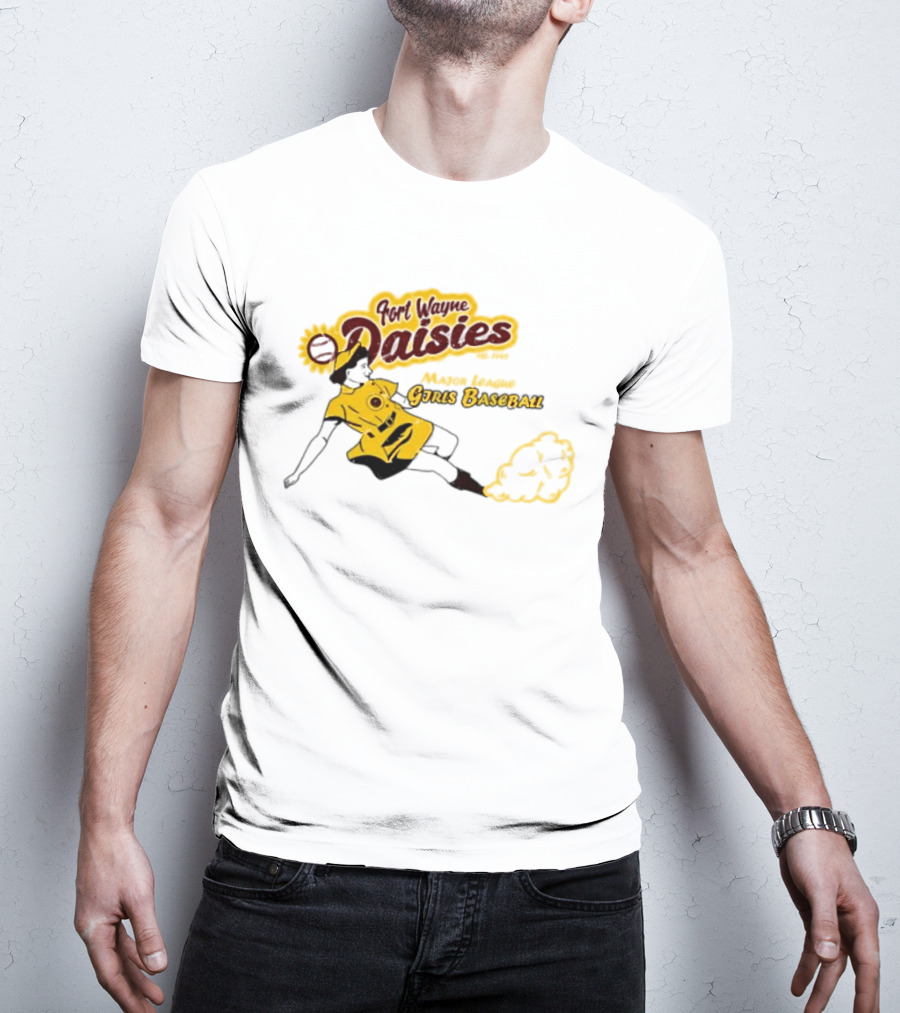 Fort Wayne Daisies Major League Girls Baseball Est 1943 Vintage Style Sportswear T-Shirt