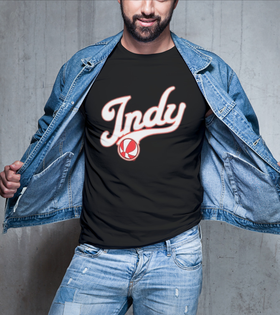 Indy Baseball Red 2023 Casual Classic Sports Style Retro Look T-Shirt