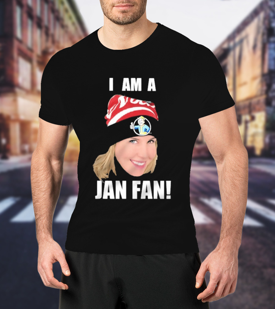 I Am A Jan Fan Face With Red Hat And Iconic Game T-Shirt