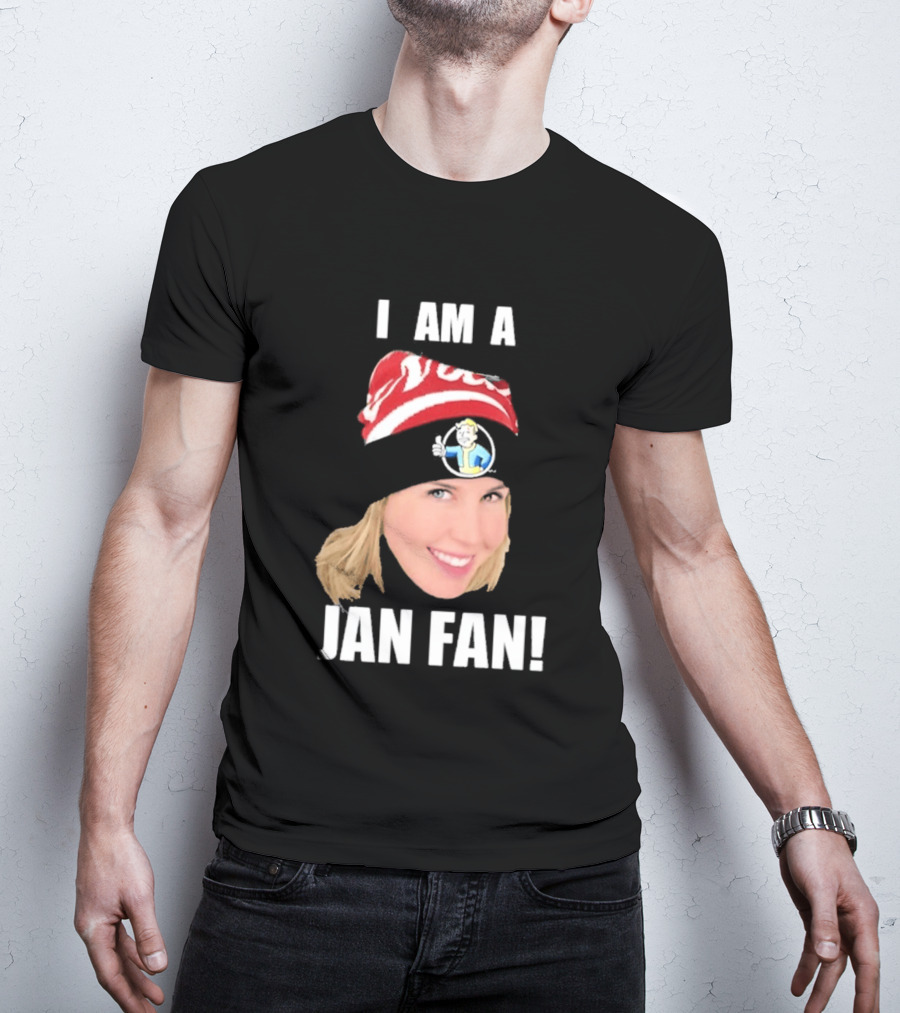 I Am A Jan Fan Face With Red Hat And Iconic Game T-Shirt