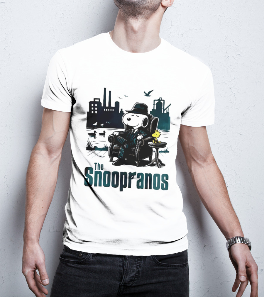 The Snoopranos Peanuts Snoopy Woodstock Mafia Scene T-Shirt