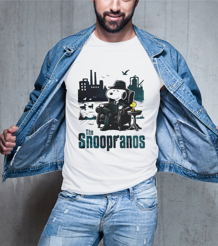 The Snoopranos Peanuts Snoopy Woodstock Mafia Scene T-Shirt