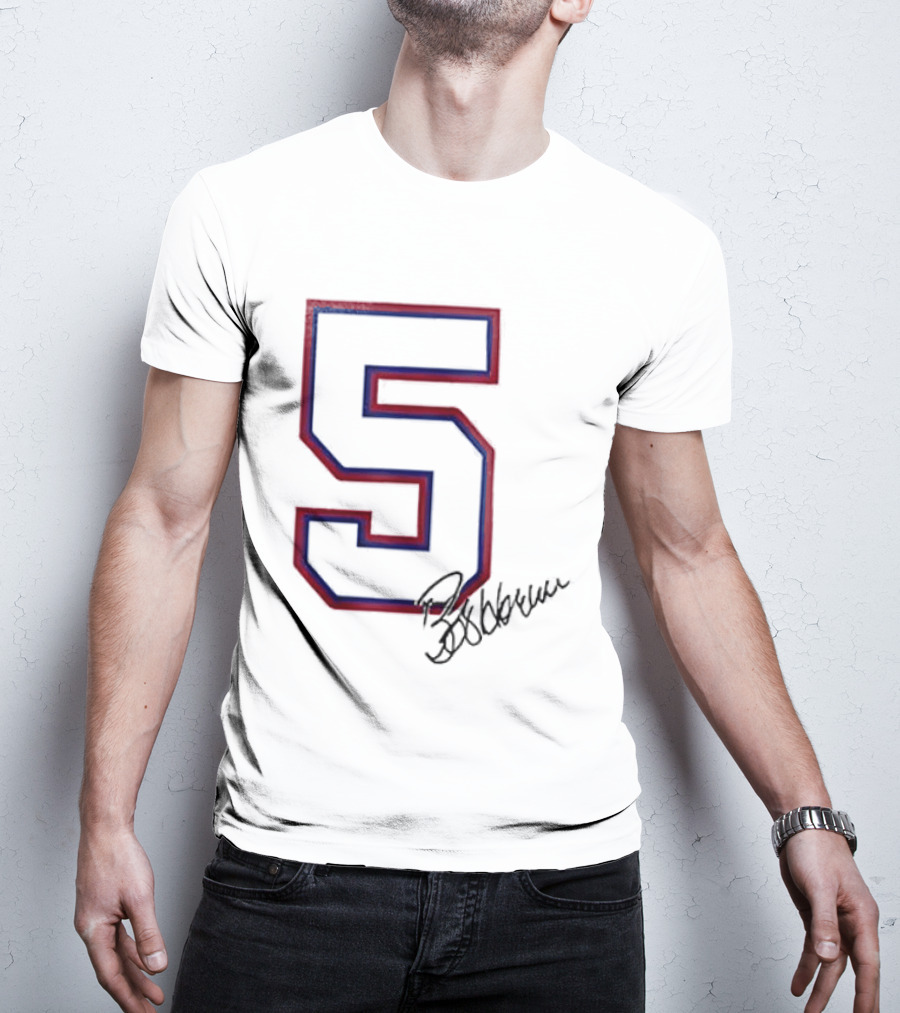 Atlanta Braves Bob Horner Number 5 Signature T-Shirt