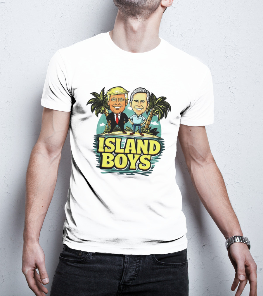 Donald Trump George W Bush Island Boys Presidents Palm Trees T-Shirt