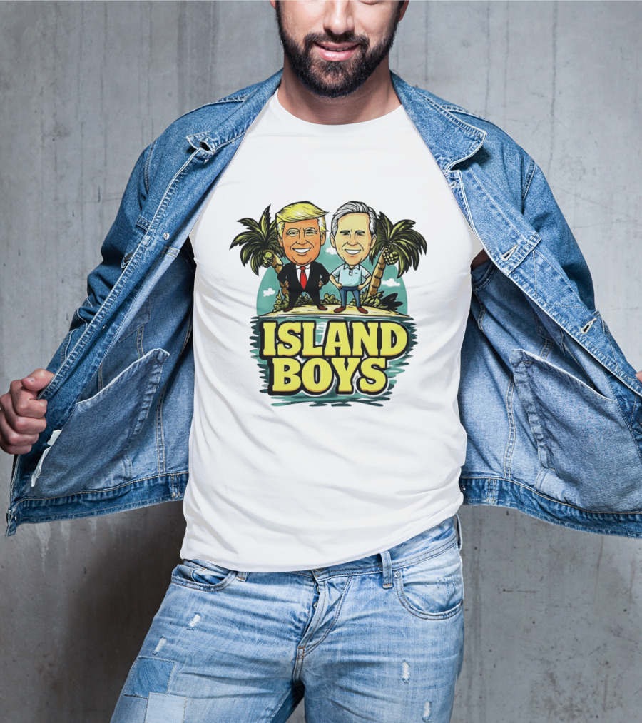 Donald Trump George W Bush Island Boys Presidents Palm Trees T-Shirt