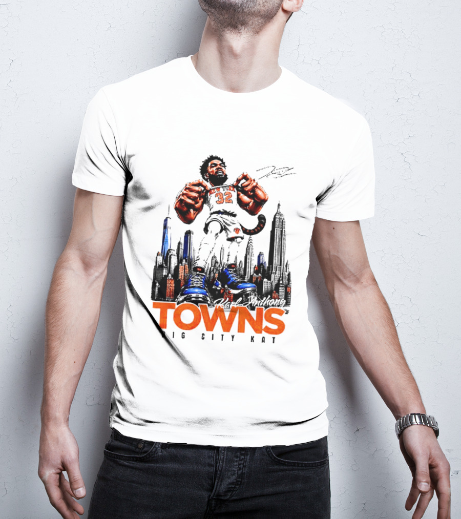 Karl Anthony Towns Big City Kat New York Knicks 32 T-Shirt