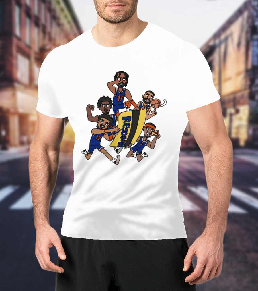 New York Basketball Team Subway Characters With Metocard T-Shirt