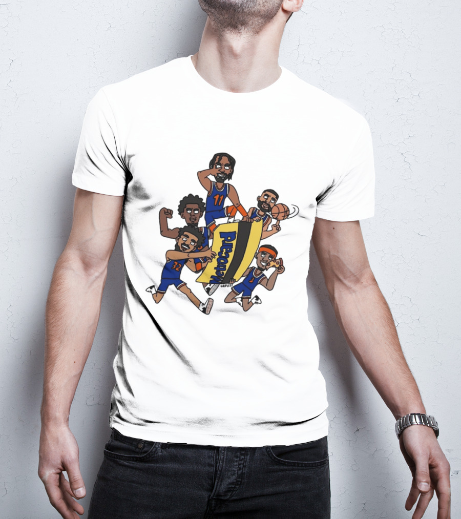 New York Basketball Team Subway Characters With Metocard T-Shirt