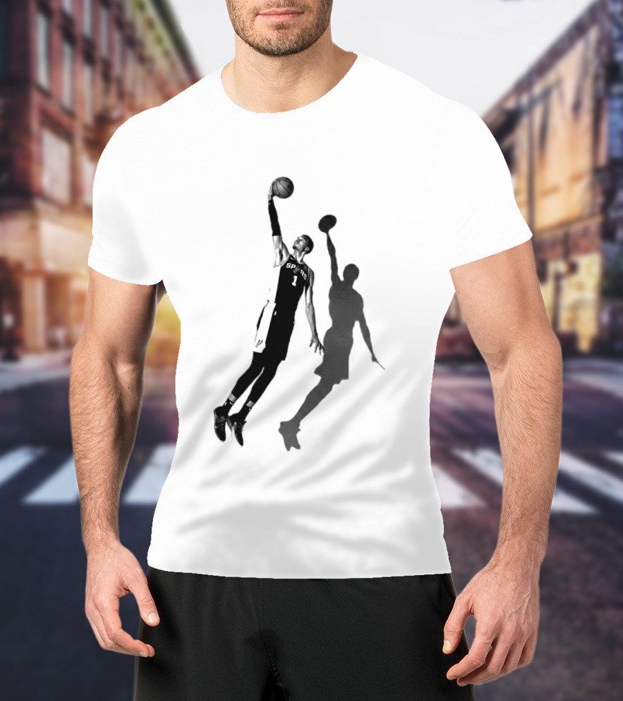 Premiun Wemby And The Nuns Spurs Basketball Iconic Dunk T-Shirt
