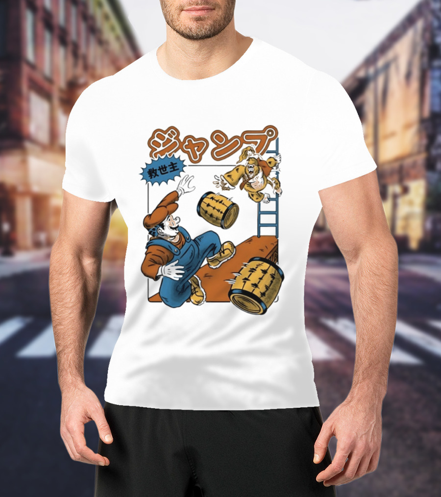Mario Vs Donkey Kong Jumping Savior T-Shirt
