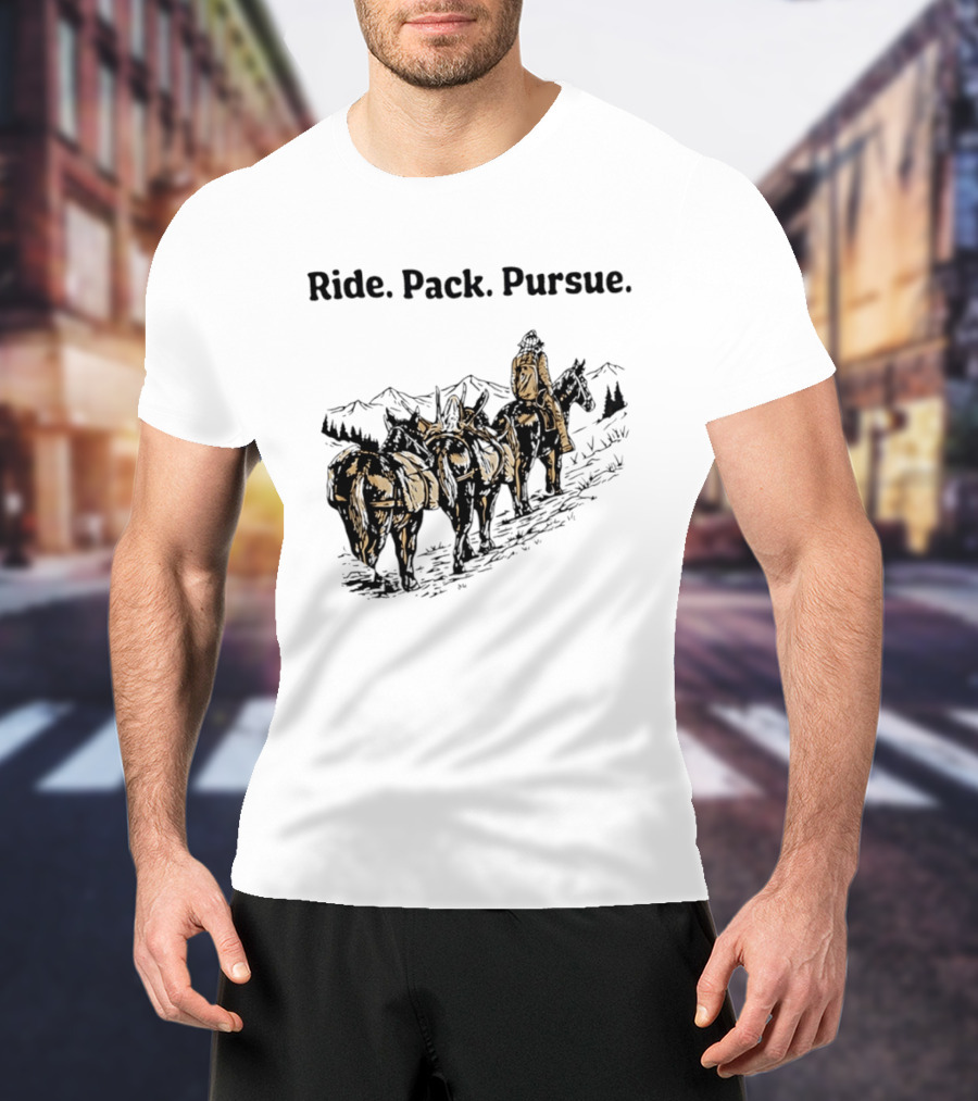 Mountain Wilderness Backcountry Ride Pack Pursue Mules Expedition Journey T-Shirt