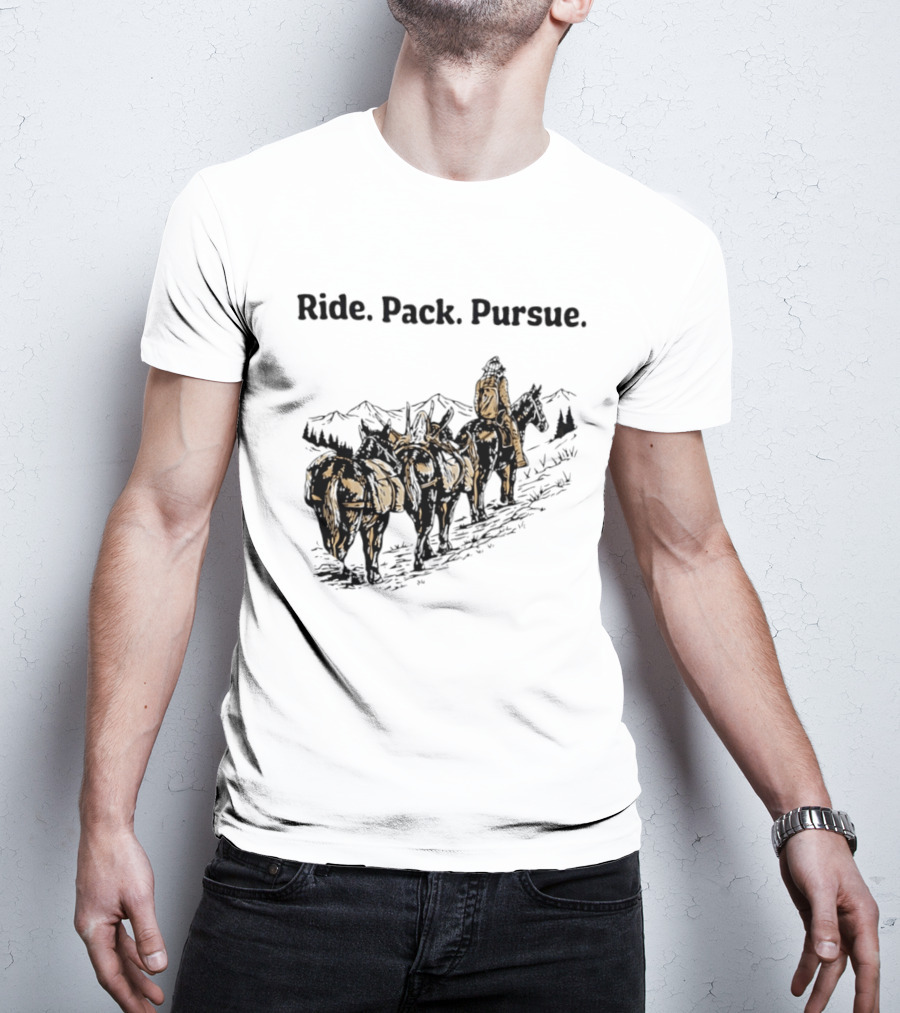 Mountain Wilderness Backcountry Ride Pack Pursue Mules Expedition Journey T-Shirt