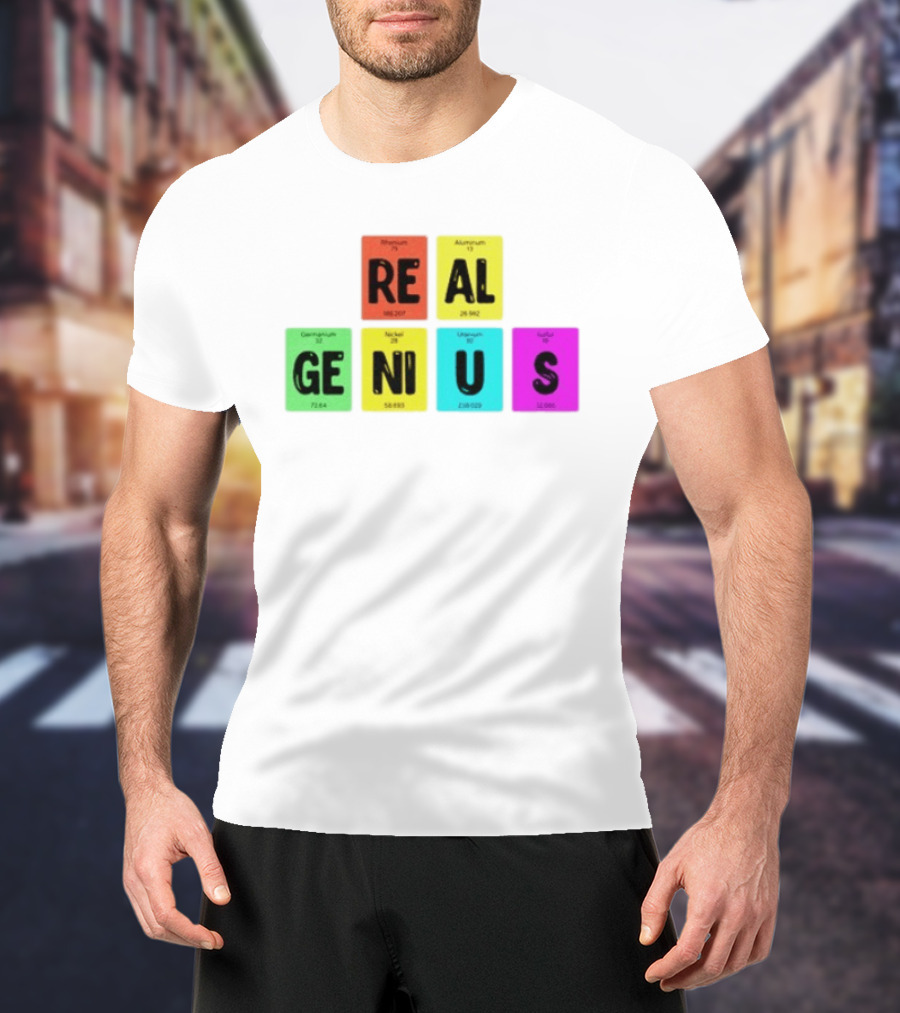 Periodic Table Elements Rhenium Aluminum Germanium Nickel Uranium Sulfur T-Shirt