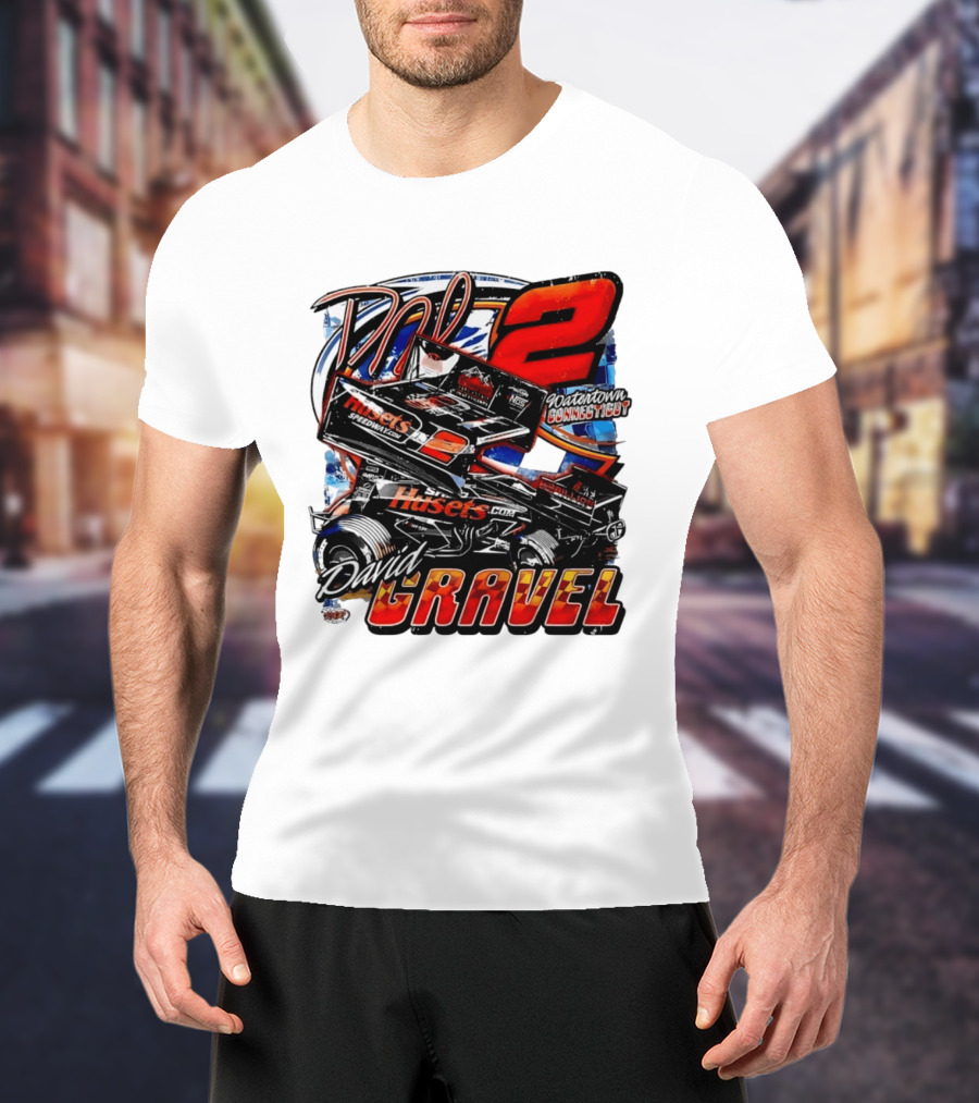David Gravel Big Game Motorsports Sprint Car 2 Watertown Connecticut Huset's Speedway NOS T-Shirt